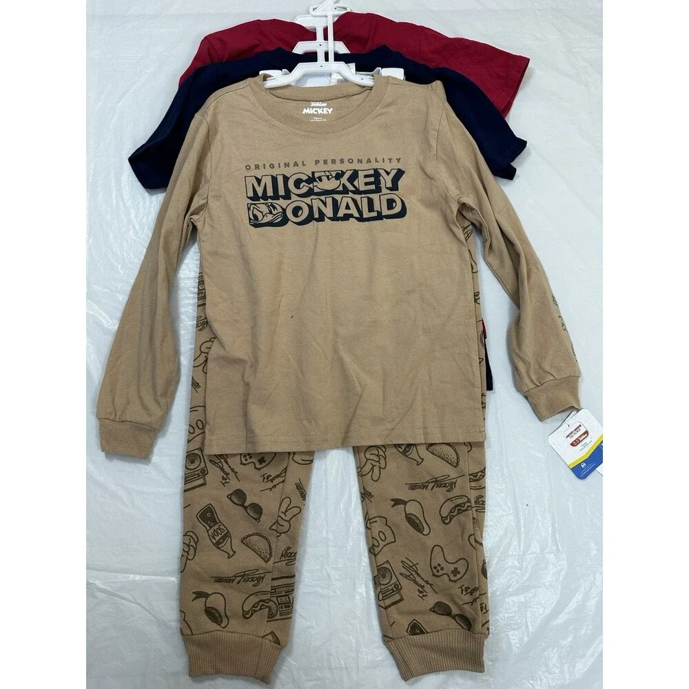 Disney junior Mickey Mouse 4 PC Set  3 Tee And Pants Size 6